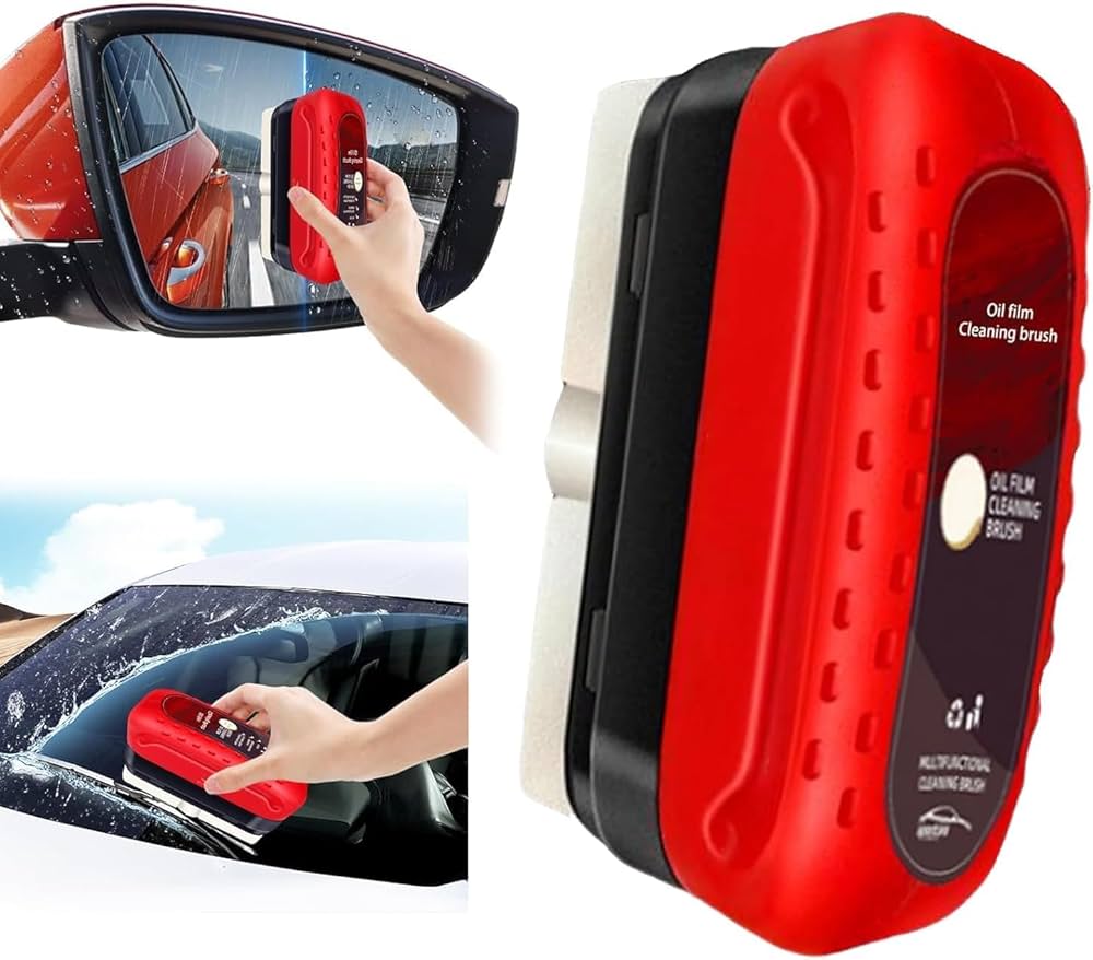 Car Glass Oil Film Cleaner Brush – Clear & Bright View