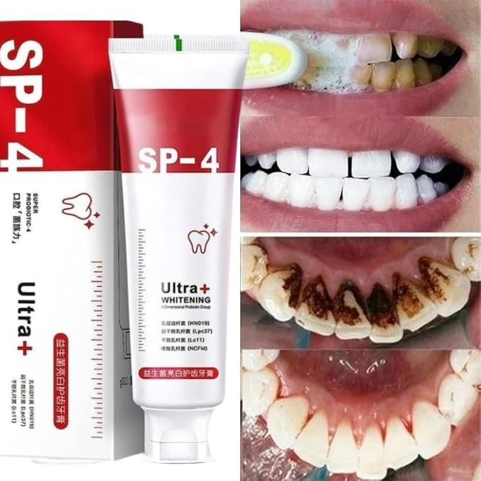 SP-4 Ultra+ Whitening Toothpaste – Colour Correcting Brightening Formula | Buy 1 Get 1 Free