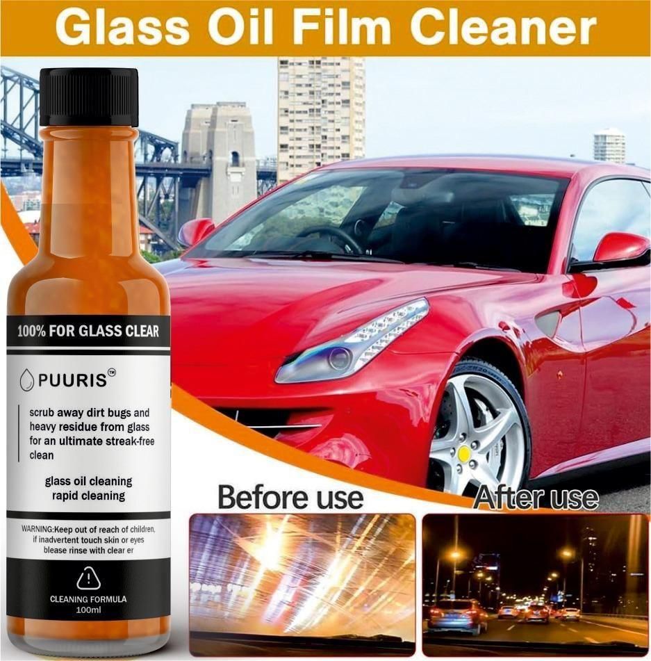 Car Glass Oil Film Remover – Powerful Stain & Fog Cleaner (100ml) | Buy 1 Get 1 Free